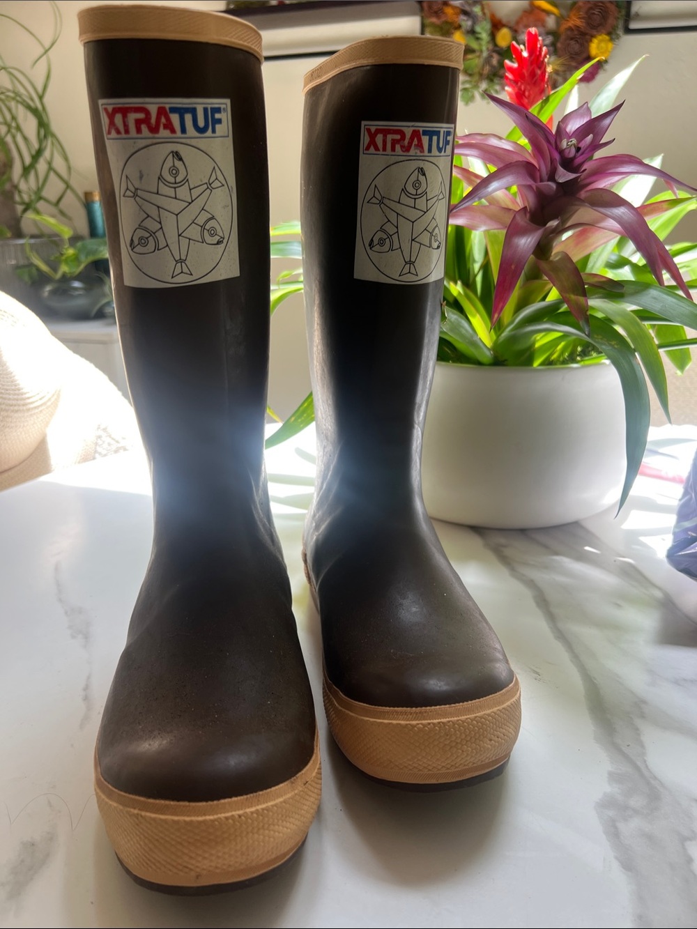 Salmon Sisters  XTRATUF Brown Legend Boots with Tan Trim